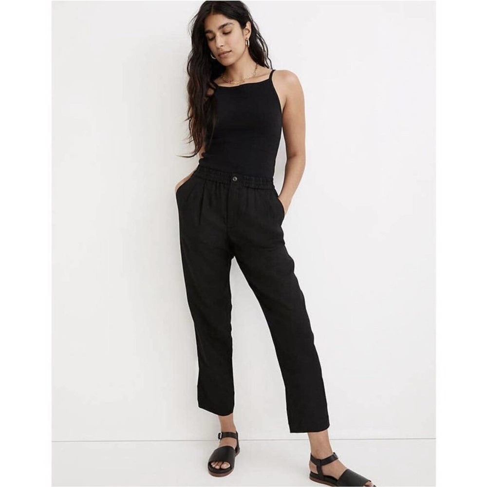 Worn Once Madewell Women's Linen-Blend Track Trousers M MD210